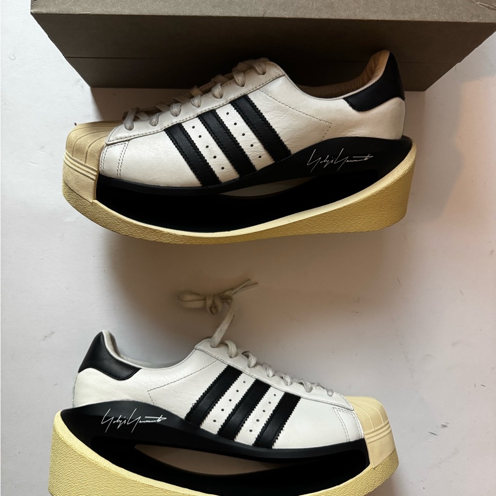 Adidas Y-3 Gendo Superstar Off White Black size 7.5 PE IG2936 RARE